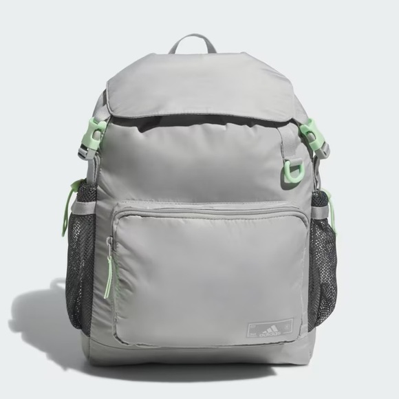Adidas Light Gray Saturday Backpack - Picture 1 of 9